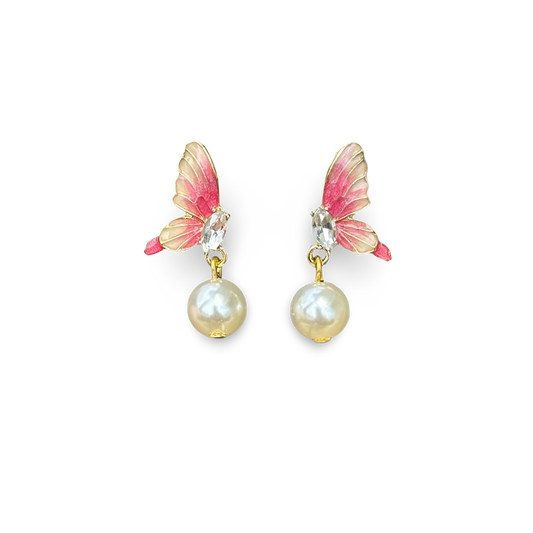 Butterfly Serenade Pearl Earrings