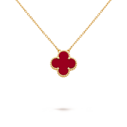 Carnelian Clover Motif Pendant