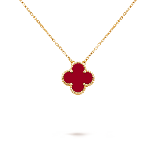 Carnelian Clover Motif Pendant