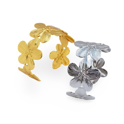 Dear Dahlia Floral Cuff Bracelet