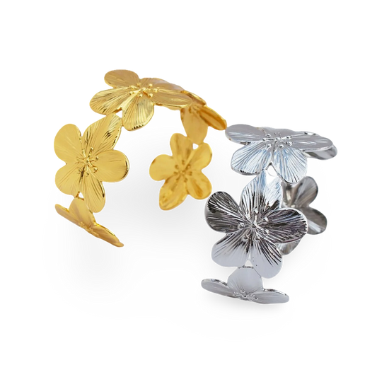 Dear Dahlia Floral Cuff Bracelet