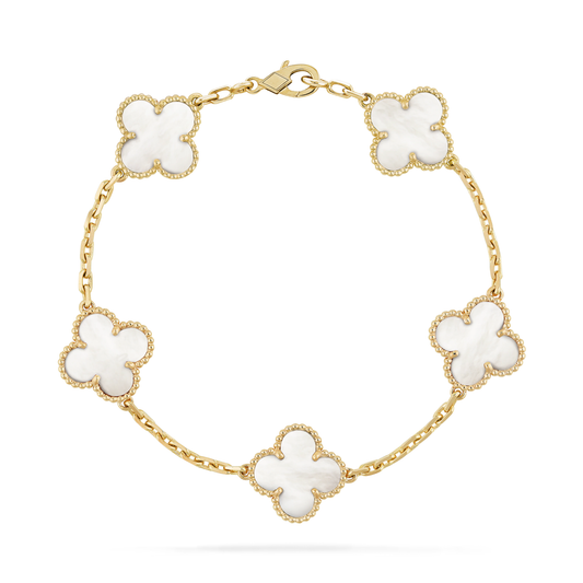 Mother-of-pearl Clover Motif Bracelet